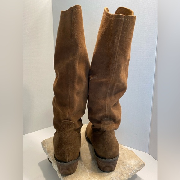 NIB Sz 9 Naughty Monkey Harmony Rust Suede Tall Slouch Fit Flat Heel Boots - Picture 9 of 16